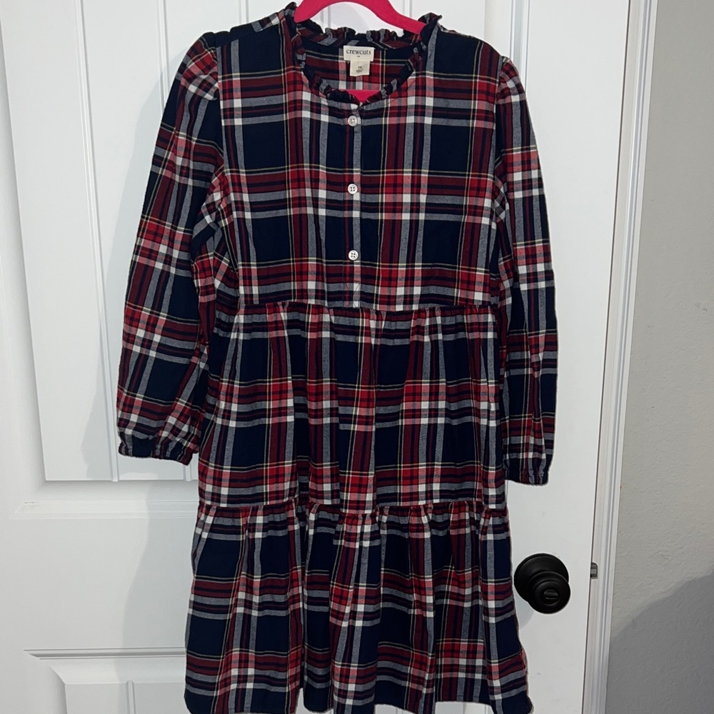 Crewcuts Classic Red and Blue Plaid Girls Dress - Size 10